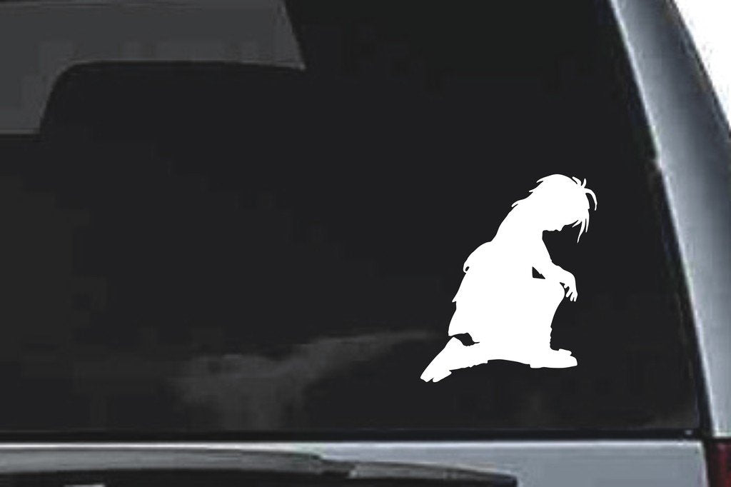 Picniva Girl Sty49 Vinyl Car Window Decal, Approx 5 in