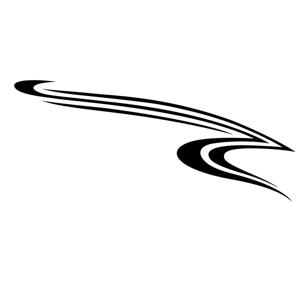 Picniva sty322 Racing Car Body Side Stripes Sticker Decal 2 Pcs
