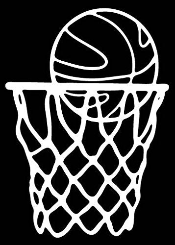 Picniva Basketball Type05 Vinyl Car Window Decal, Approx 5 in