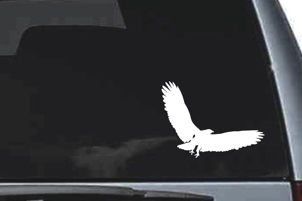 Picniva Bald Eagle Sty4 Vinyl Car Window Decal, Approx 5 in