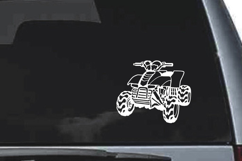 Picniva ATV Quad Sty2 Vinyl Car Window Decal, Approx 5 in