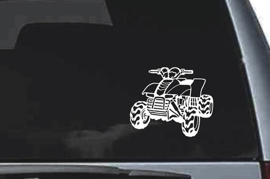 Picniva ATV Quad Sty2 Vinyl Car Window Decal, Approx 5 in