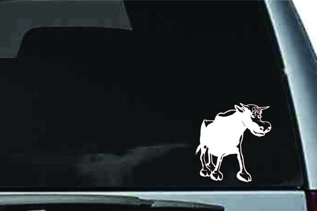Picniva Bull Sty17 Vinyl Car Window Decal, Approx 5 in