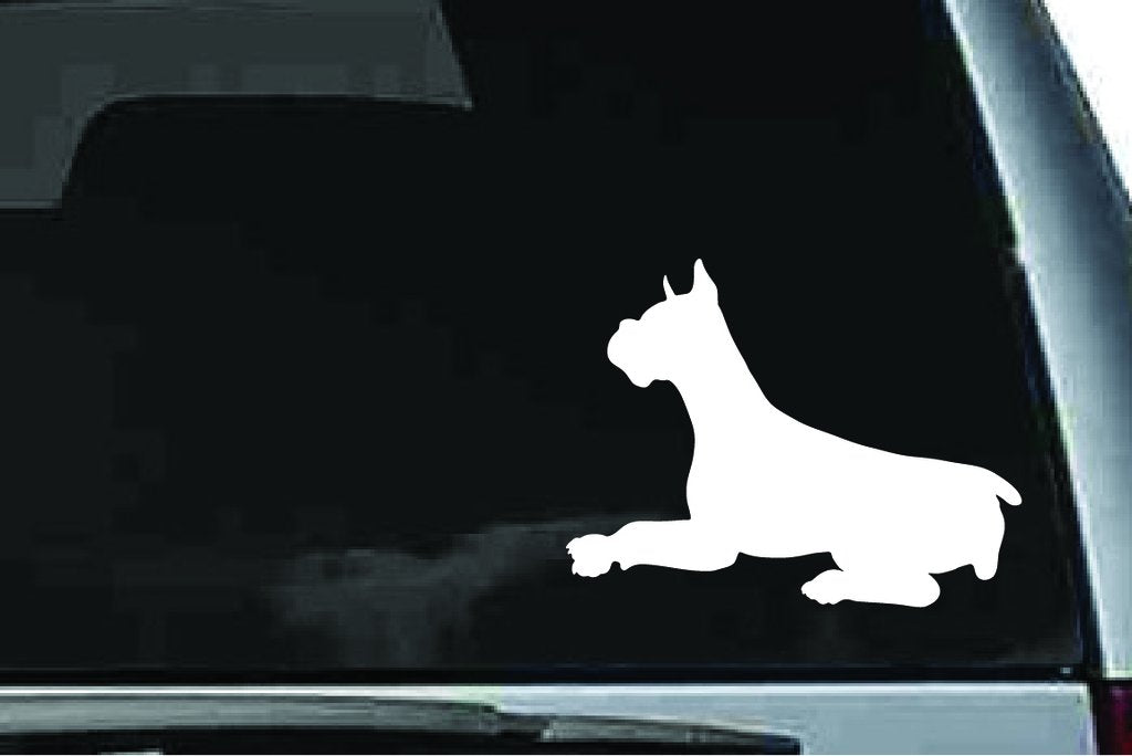 Picniva Boxer Dog Sty7 Vinyl Car Window Decal, Approx 5 in