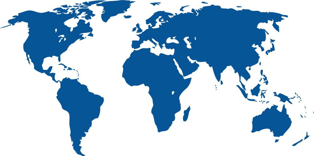 Picniva World Map Vinyl Wall Decal, Blue, 10 x 22 in, Travel Art
