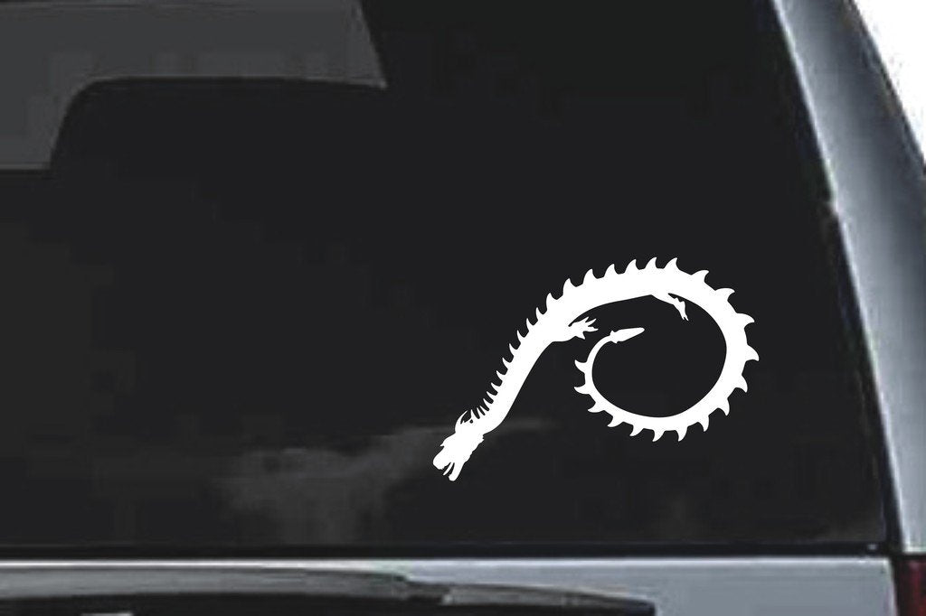 Picniva Orient Dragon Sty10 Vinyl Car Window Decal, Approx 5 in