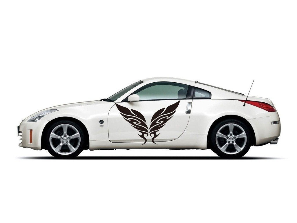 Picniva sty405 Racing Car Body Side Stripes Sticker Decal 2 Pcs