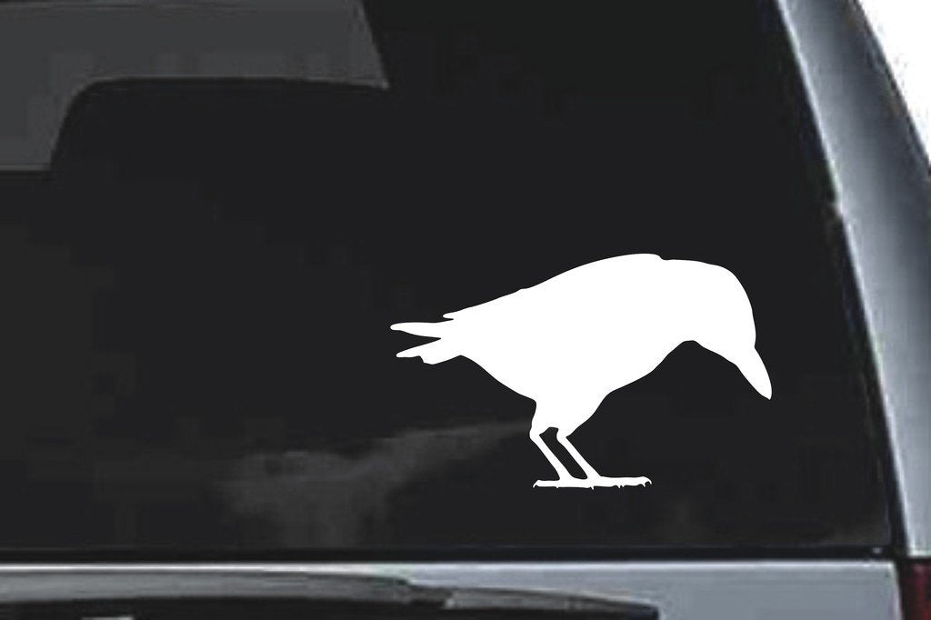 Picniva Raven Sty5a Vinyl Car Window Decal, Approx 5 in
