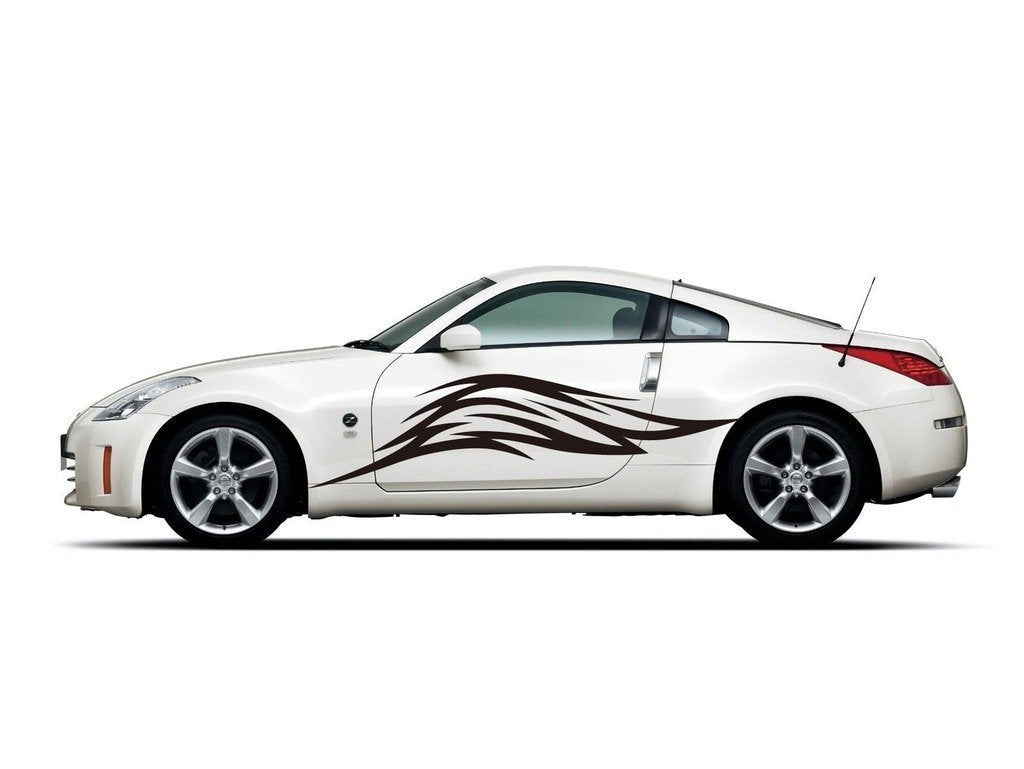 Picniva sty205 Racing Car Body Side Stripes Sticker Decal 2 Pcs
