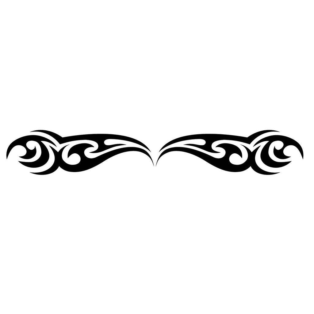 Picniva sty407 Racing Car Body Side Stripes Sticker Decal 2 Pcs