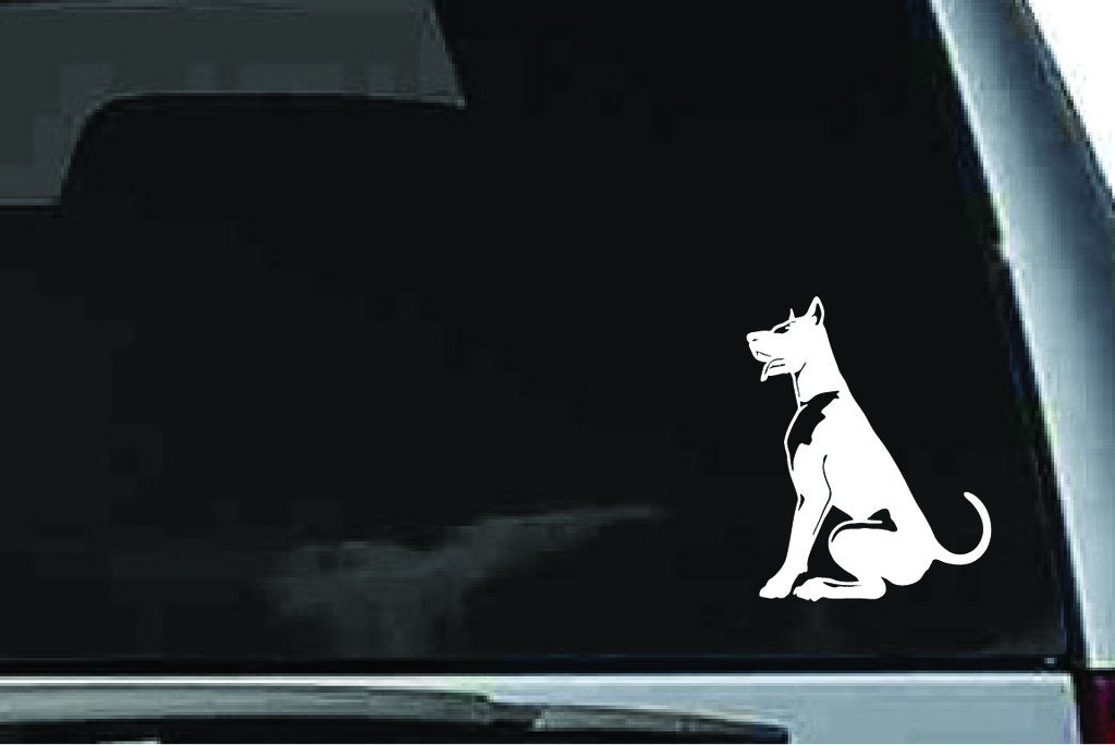 Picniva Doberman Dog Sty8 Vinyl Car Window Decal, Approx 5 in
