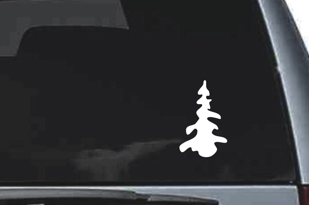 Picniva Tree Sty335 Vinyl Car Window Decal, Approx 5 in
