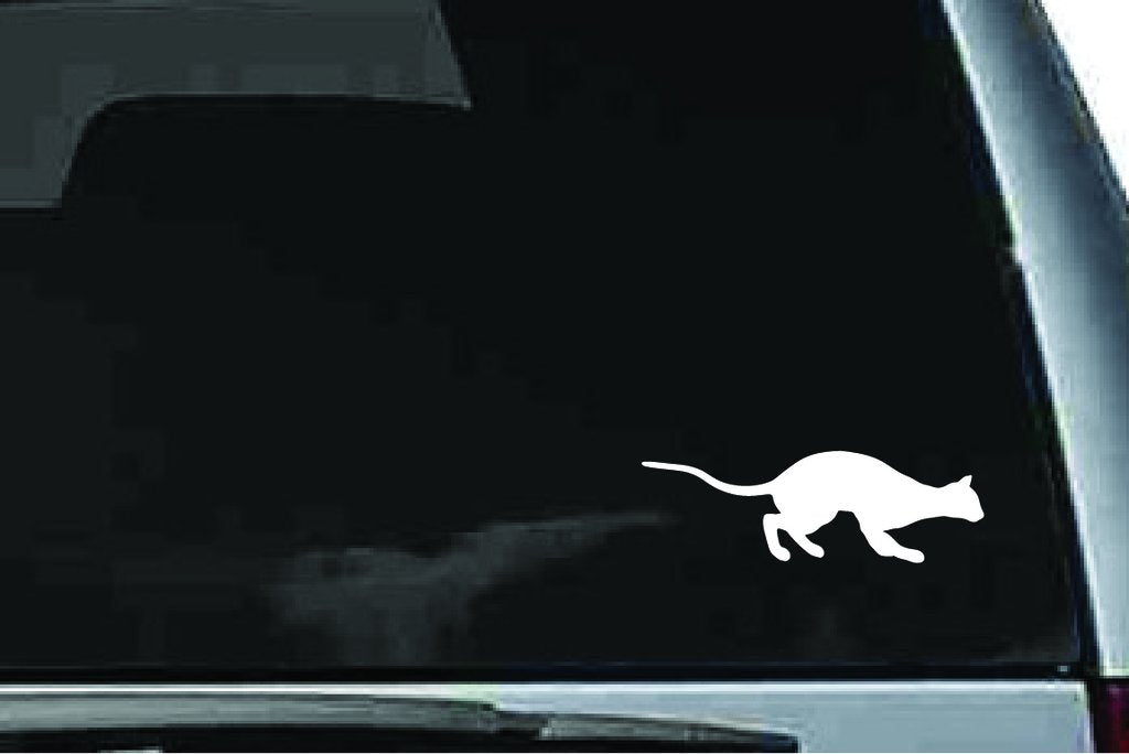 Picniva Oriental Cat Sty4 Vinyl Car Window Decal, Approx 5 in