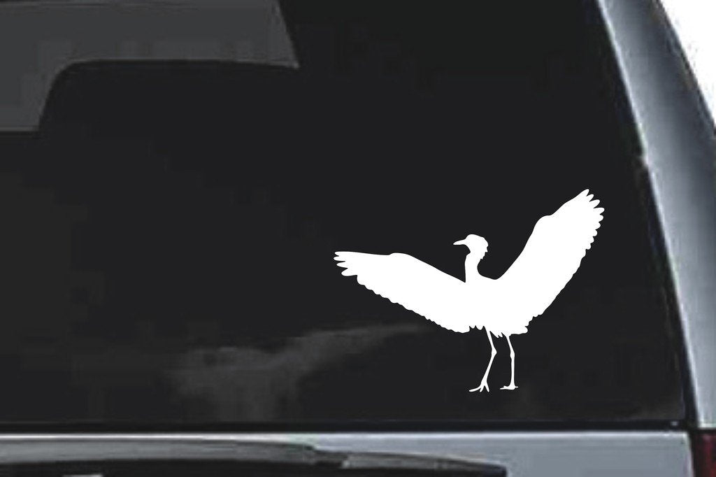 Picniva Crane Sty5 Vinyl Car Window Decal, Approx 5 in
