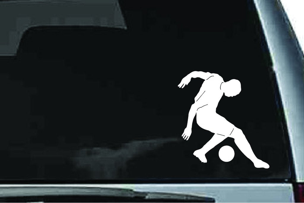 Picniva Soccer Sty1 Vinyl Car Window Decal, Approx 5 in