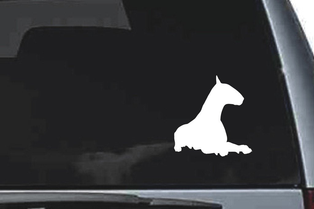 Picniva Bull Terrier Dog Sty21 Vinyl Car Window Decal, Approx 5 in