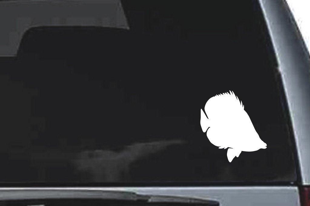 Picniva Butterfly Fish Sty1 Vinyl Car Window Decal, Approx 5 in