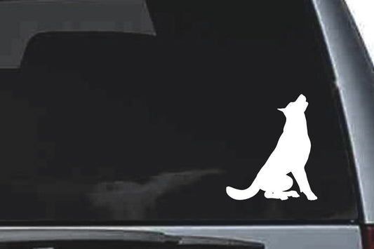 Picniva Wolf Sty33 Vinyl Car Window Decal, Approx 5 in