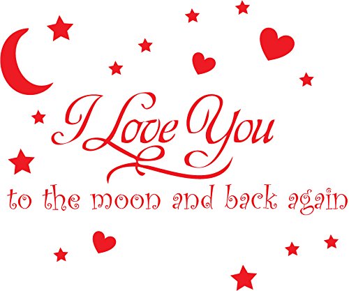 Decaltor Moon and Back Nursery Wall Decal