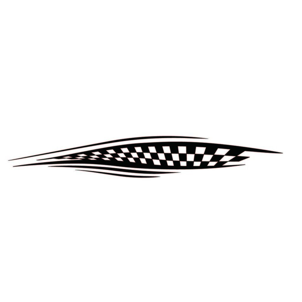 Picniva Style 5 Racing Side Stripe Vinyl Decals, 11 x 72 in, 2 Pc