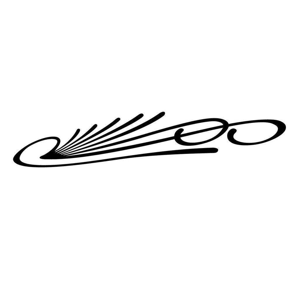 Picniva sty289 Racing Car Body Side Stripes Sticker Decal 2 Pcs