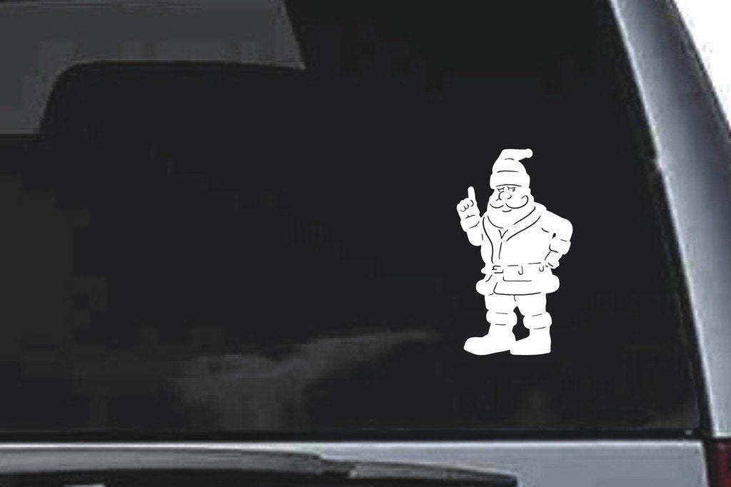Picniva Santa Sty8 Vinyl Car Window Decal, Approx 5 in