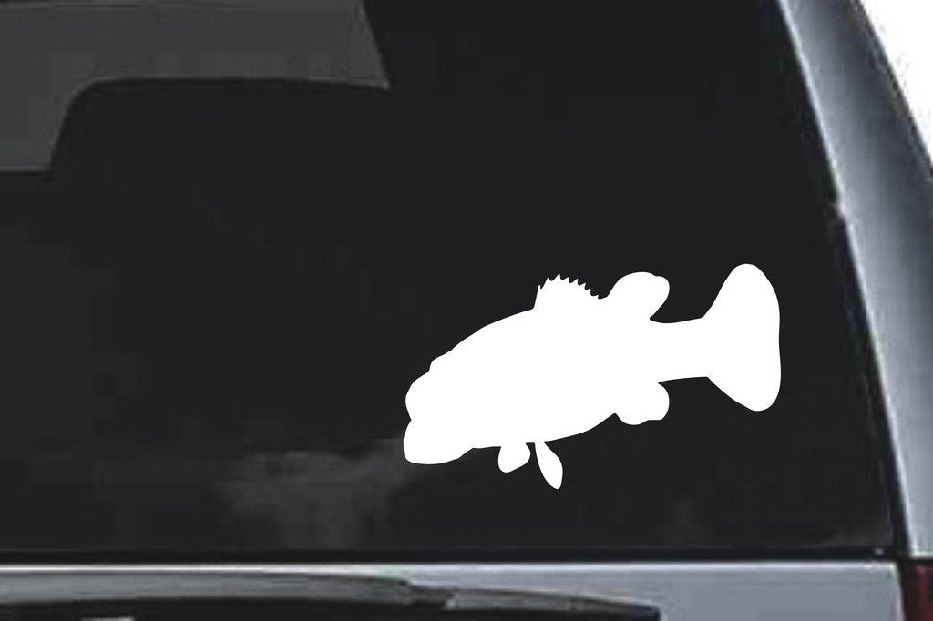 Picniva Bass Sty4a Vinyl Car Window Decal, Approx 5 in
