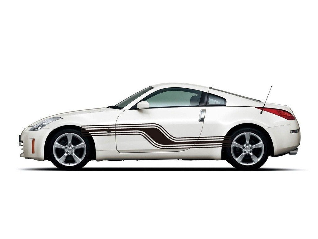 Picniva sty532Car Body Side Stripes Vinyl Graphics Sticker Decals 2 Pcs