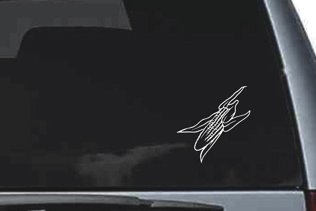 Picniva Corn Ear Sty2 Vinyl Car Window Decal, Approx 5 in