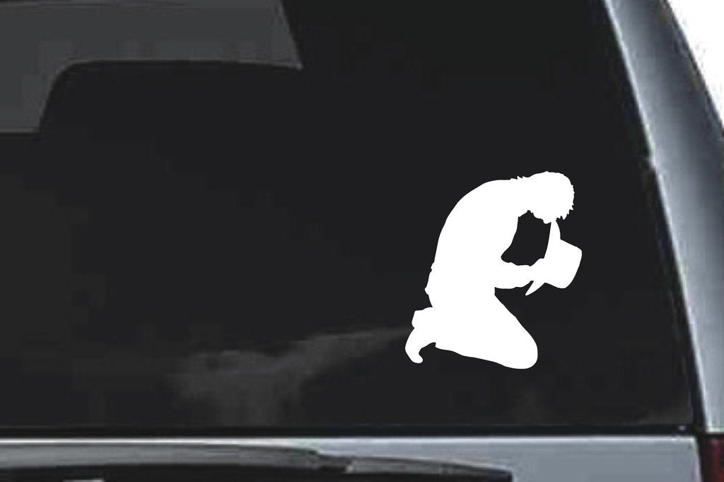 Picniva Cowboy Sty14 Vinyl Car Window Decal, Approx 5 in