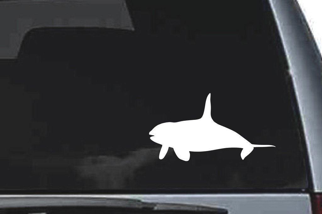 Picniva Killer Whale Sty1 Vinyl Car Window Decal, Approx 5 in