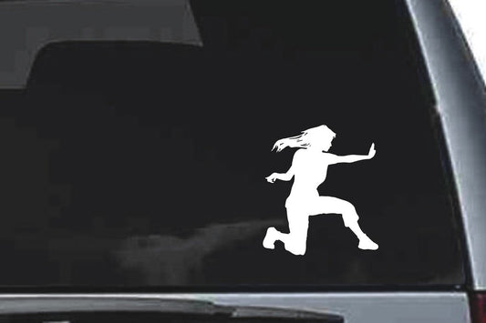 Picniva Kneeling Sty5 Vinyl Car Window Decal, Approx 5 in