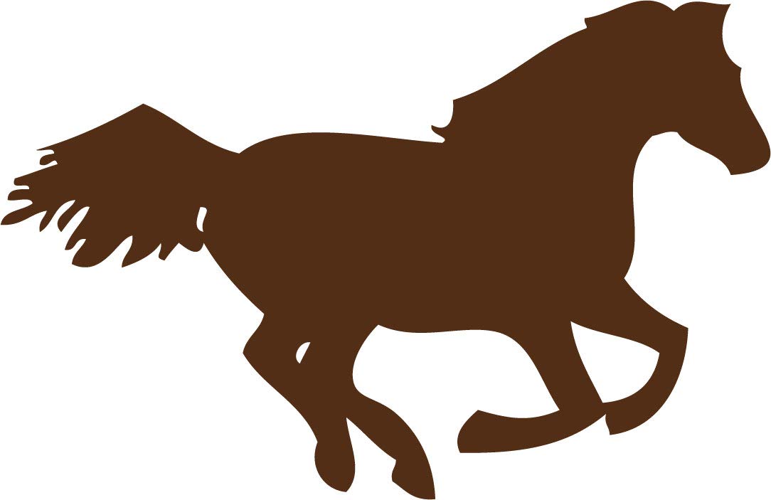 Decaltor Western Running Horse 5 in Vinyl Decal for Laptop Bumper Wall