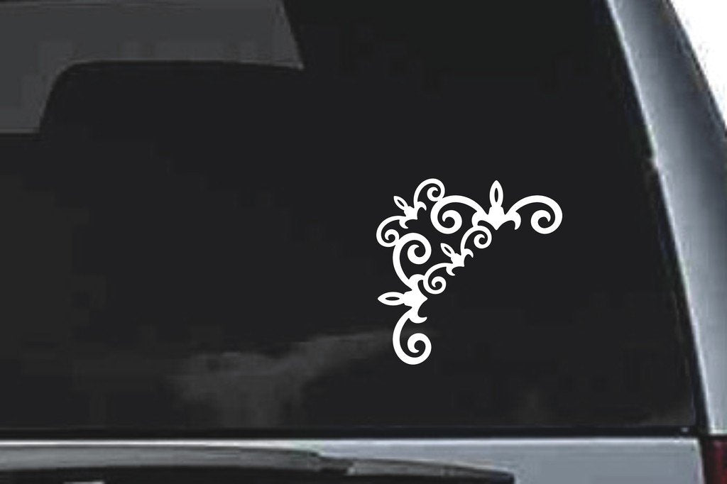 Picniva Scroll Sty59 Vinyl Car Window Decal, Approx 5 in