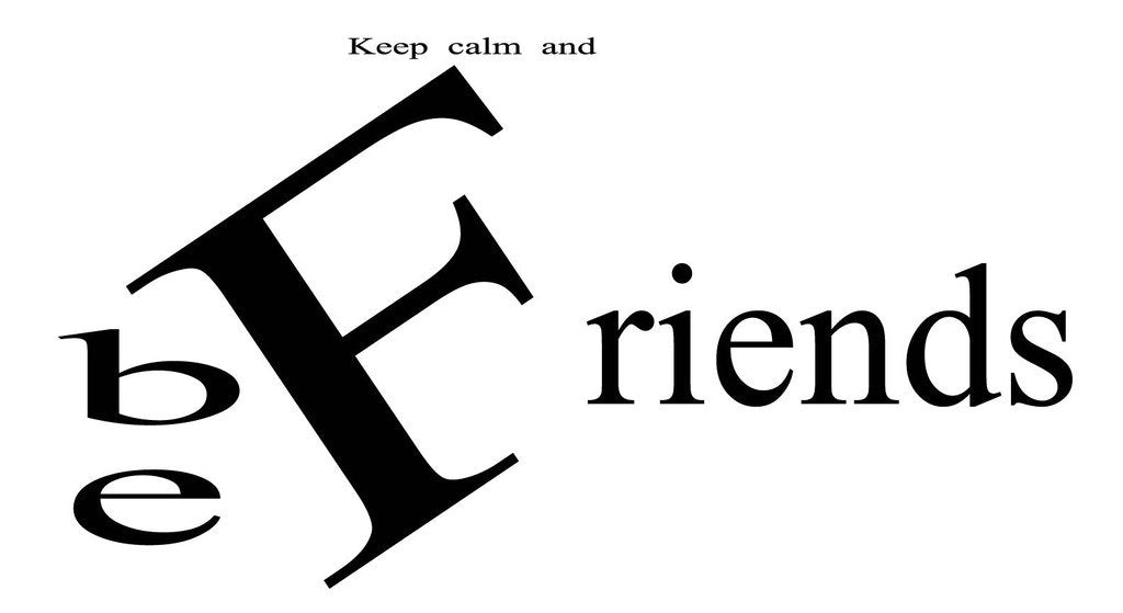 Picniva Keep Calm And Be Friends Quote Removable Vinyl Wall Decal