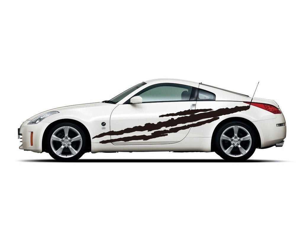 Picniva sty279 Racing Car Body Side Stripes Sticker Decal 2 Pcs