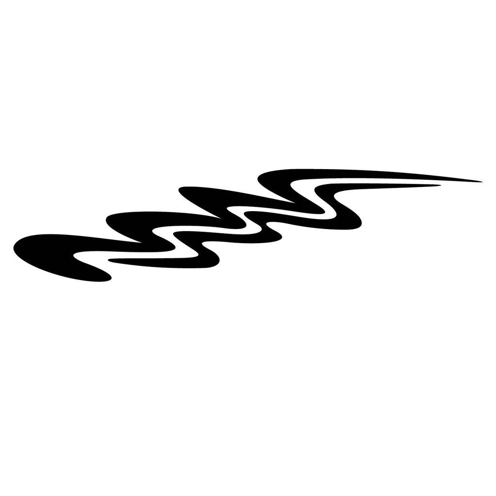 Picniva Style 319 Racing Side Stripe Vinyl Decals, 20 x 83 in, 2 Pc