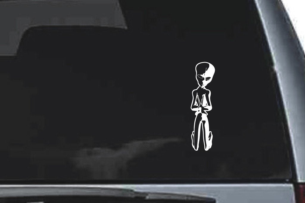 Picniva Alien Sty22 Vinyl Car Window Decal, Approx 5 in