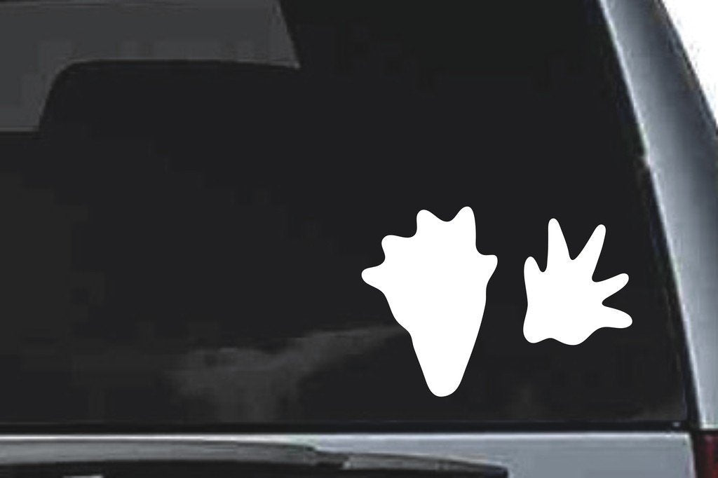 Picniva Beaver Tracks Vinyl Car Window Decal, Approx 5 in