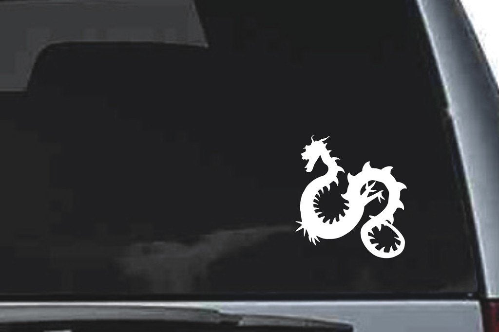 Picniva Orient Dragon Sty20 Vinyl Car Window Decal, Approx 5 in