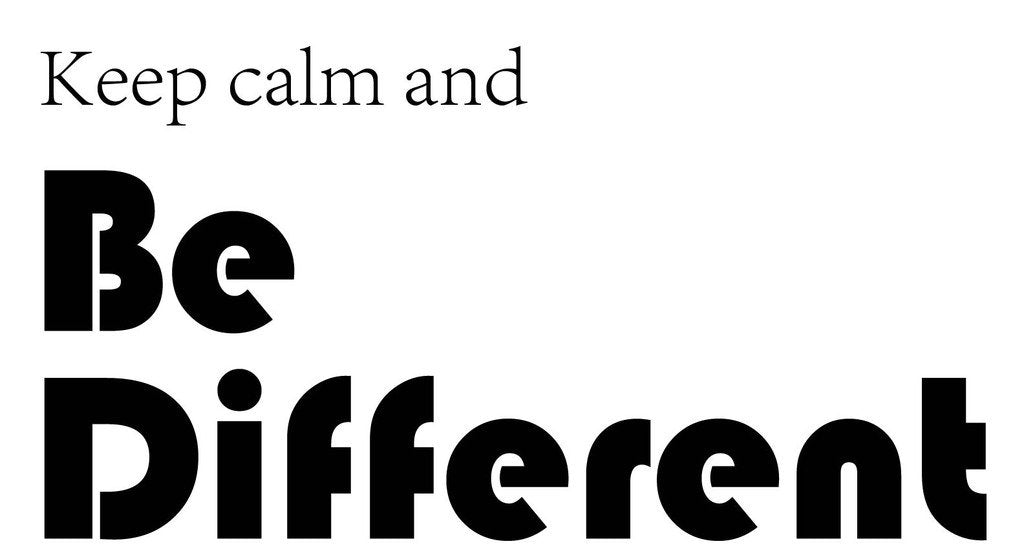 Picniva Keep Calm And Be Different Quote Removable Vinyl Wall Decal - Color: keep calm and be different