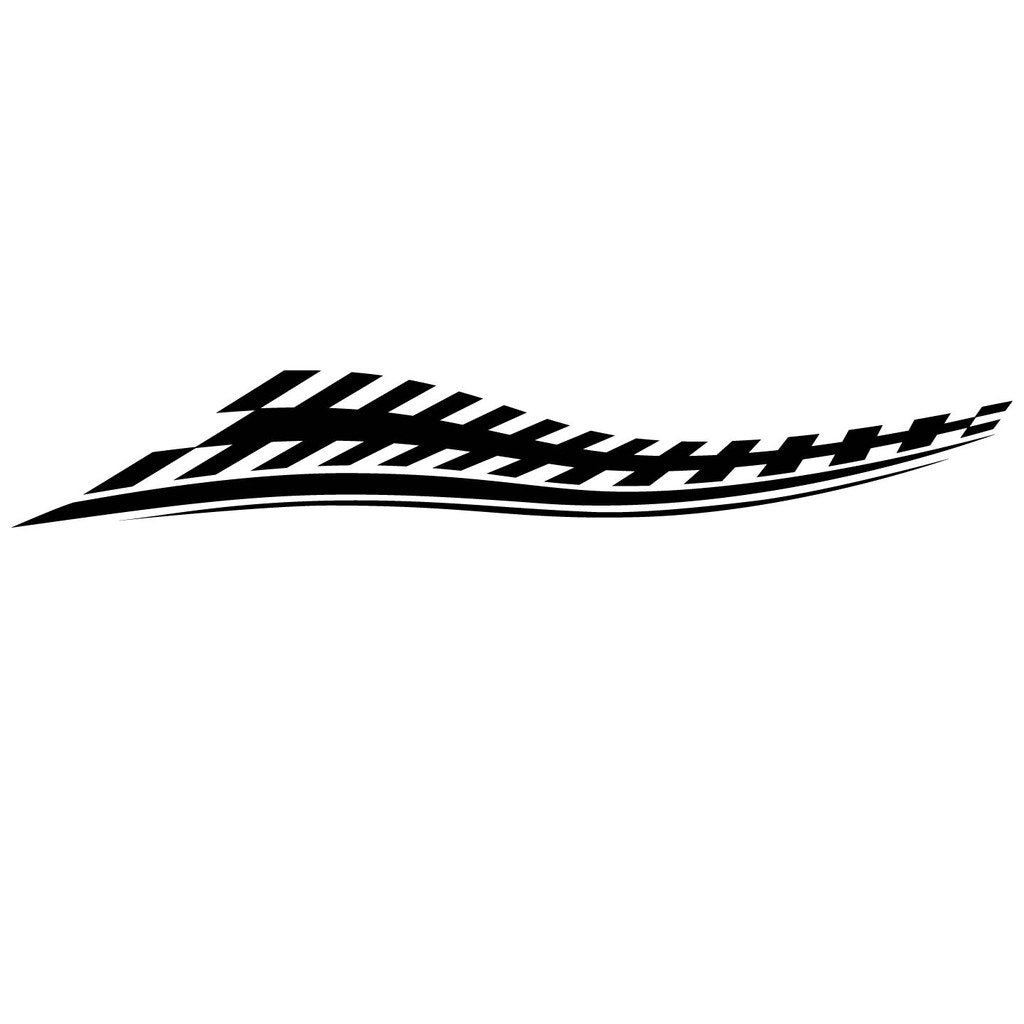Picniva sty507Car Body Side Stripes Vinyl Graphics Sticker Decals 2 Pcs