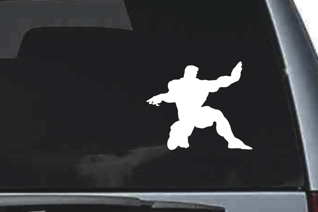 Picniva Muscle Man Sty26 Vinyl Car Window Decal, Approx 5 in