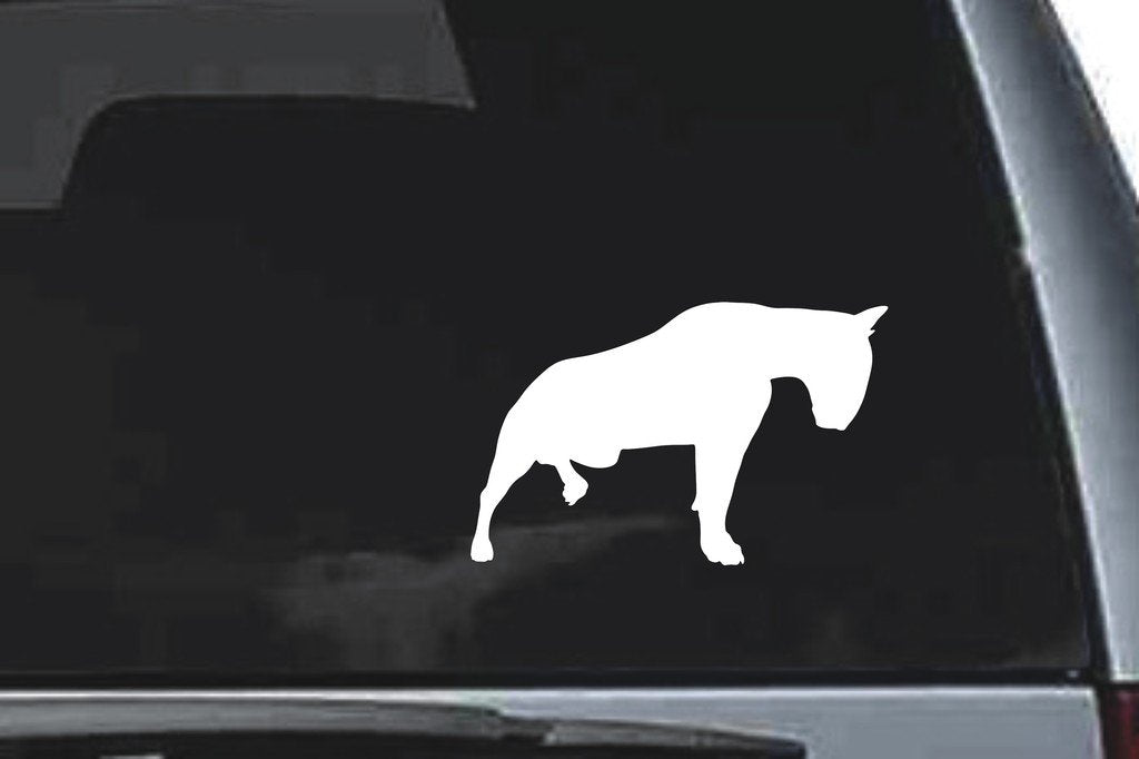 Picniva Bull Terrier Dog Sty33 Vinyl Car Window Decal, Approx 5 in