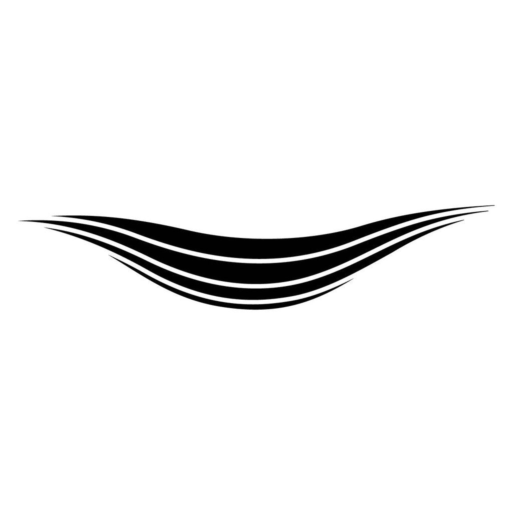 Picniva Style 342 Racing Side Stripe Vinyl Decals, 20 x 91 in, 2 Pc