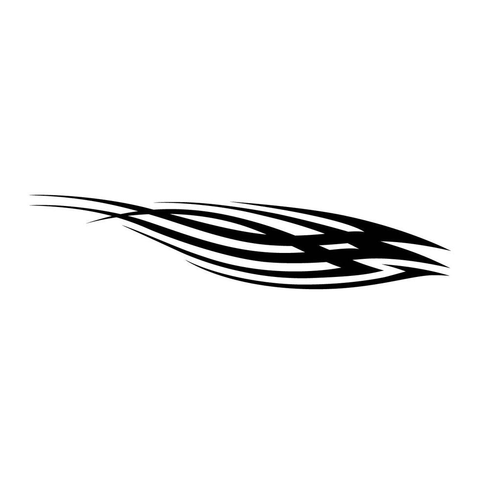 Picniva Style 280 Racing Side Stripe Vinyl Decals, 11 x 50 in, 2 Pc