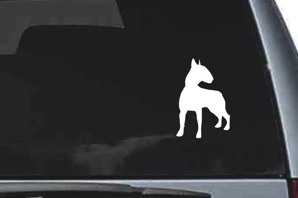 Picniva Bull Terrier Dog Sty22 Vinyl Car Window Decal, Approx 5 in