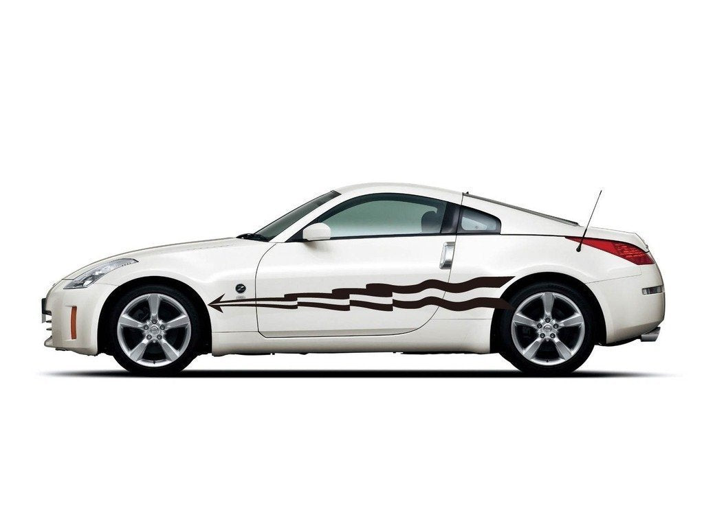 Picniva Style 408 Racing Side Stripe Vinyl Decals, 10 x 95 in, 2 Pc