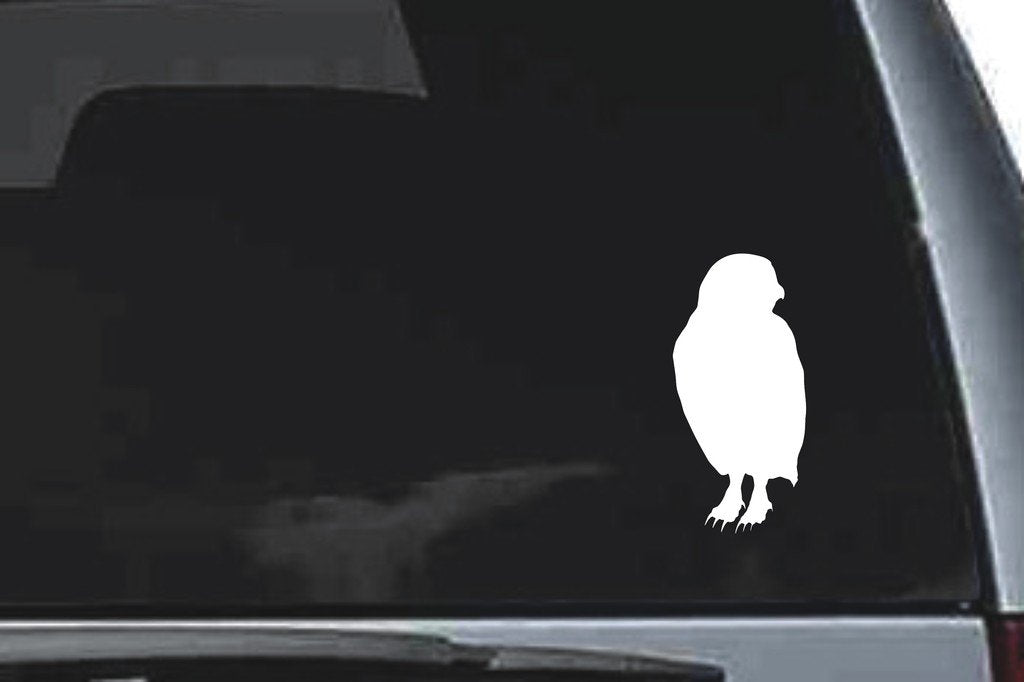 Picniva Snowy Owl Sty1 Vinyl Car Window Decal, Approx 5 in