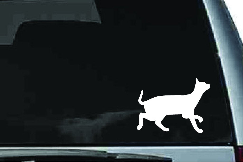 Picniva Oriental Cat Sty7 Vinyl Car Window Decal, Approx 5 in